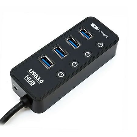 1 Port 5V 2.1A Charging Port with Power Adapter High Speed 7 Port USB 3.0 HUB 